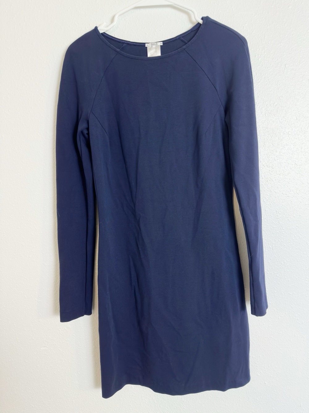 Wolford blue long sleeve midi shift bodycon dress